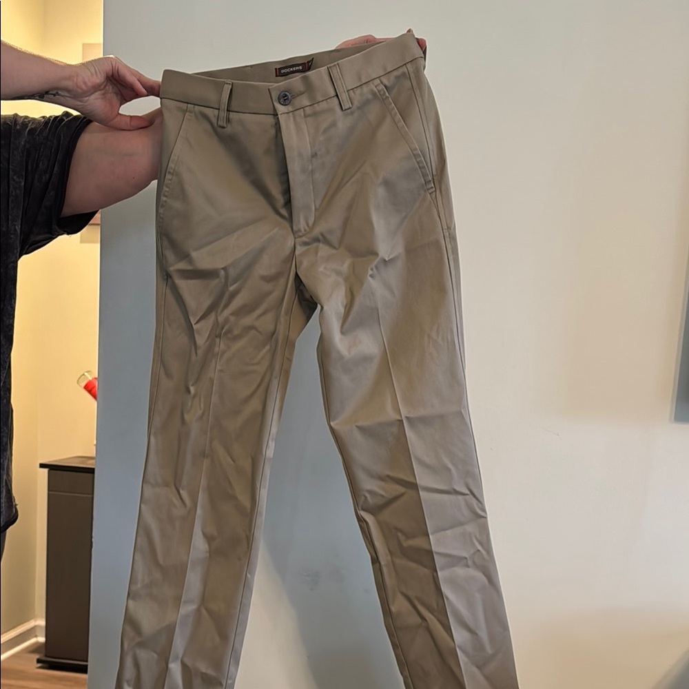 Dockers Tan Chinos Straight Leg Cotton-Blend
